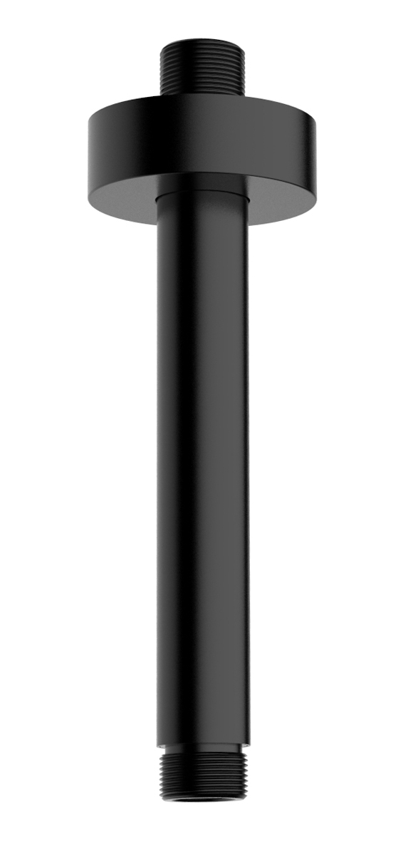 Productfoto UniMatch douchearm met plafondbevestiging 15 cm mat zwart 292860