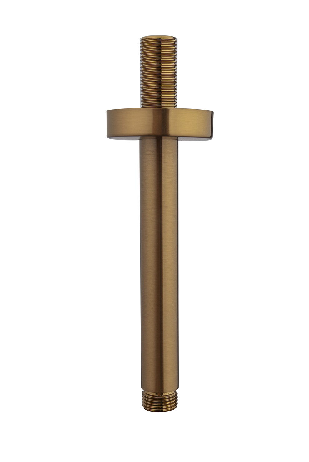 Productfoto UniMatch douchearm met plafondbevestiging 15 cm geborsteld brons koper PVD 292865
