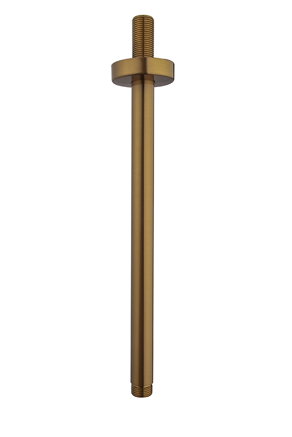 Productfoto UniMatch douchearm met plafondbevestiging 30 cm geborsteld brons koper PVD 292867