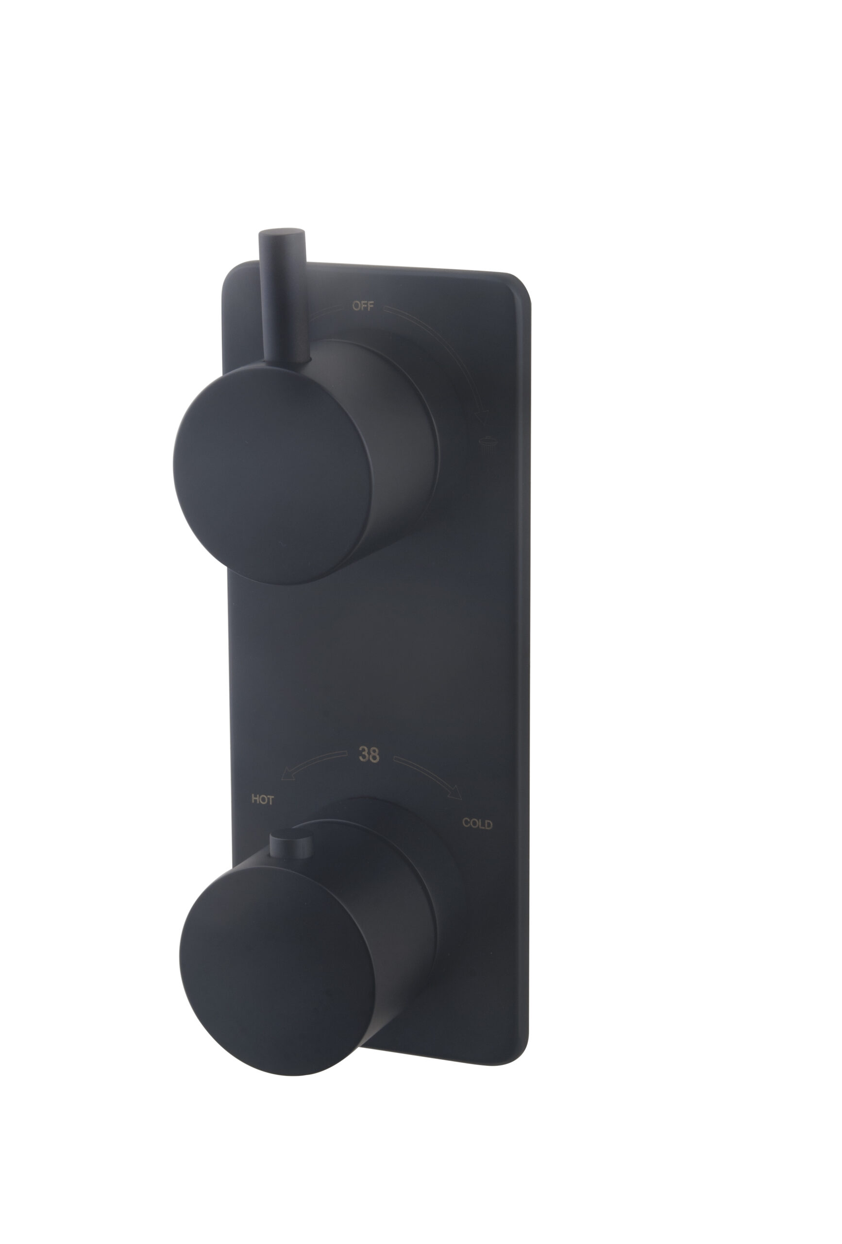 Productfoto Rivaro inbouwthermostaat 2 weg mat zwart 292960