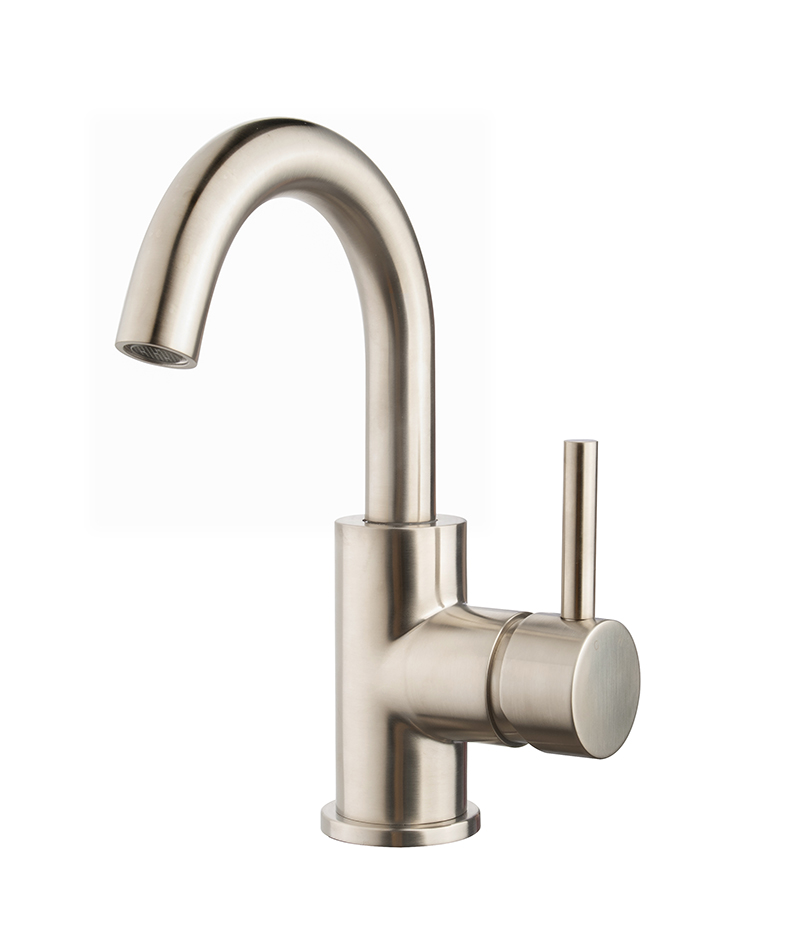 Productfoto Caral wastafelkraan met draaibare uitloop geborsteld staal PVD 293114