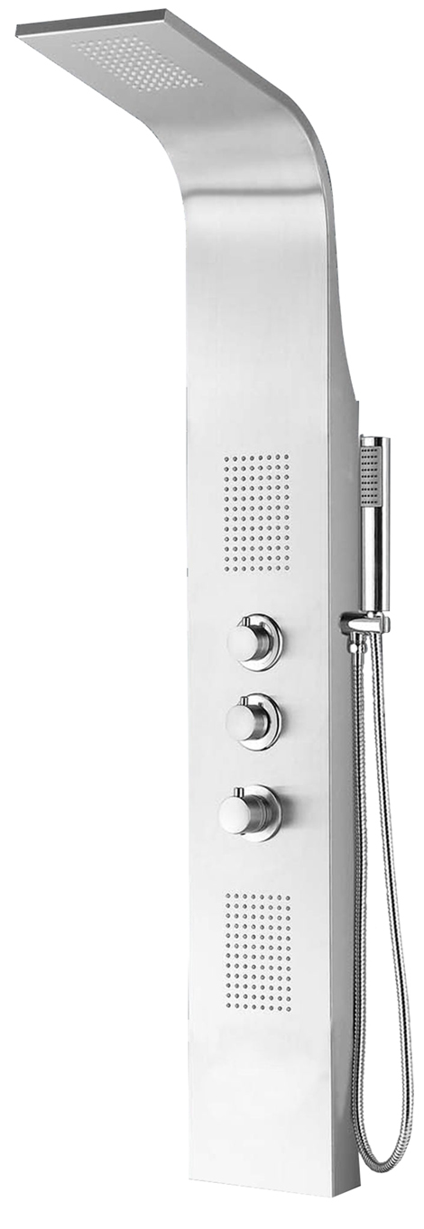 Productfoto Erie thermostatische douchekolom 148x22 cm RVS 293750