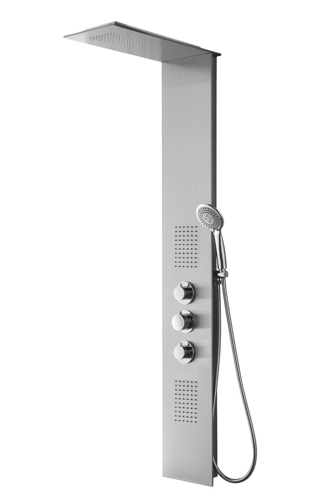 Productfoto Ontario thermostatische douchekolom 150x22 cm RVS 293753
