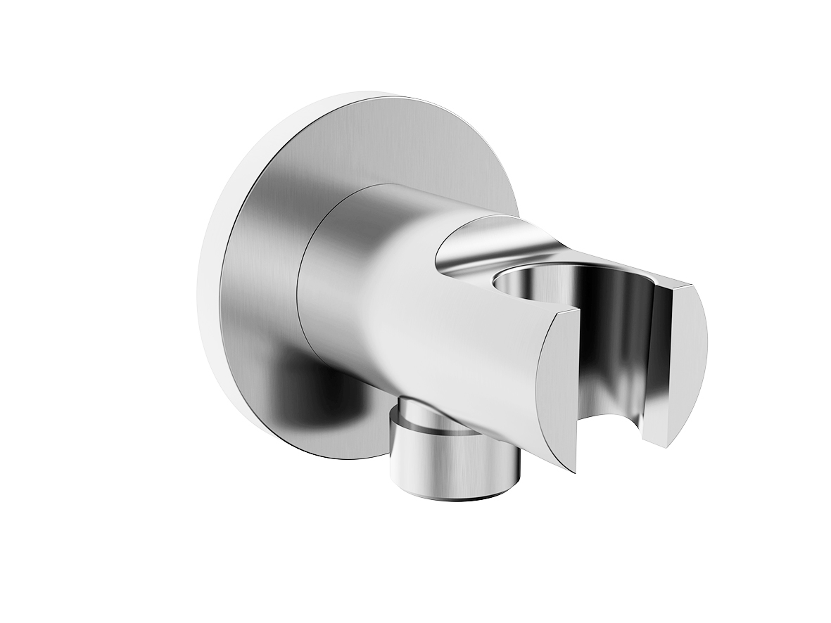 Productfoto UniMatch wandaansluitbocht met handdouchehouder rond 1/2" chroom 293800