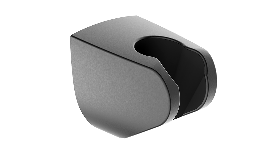 Productfoto UniMatch wandhanddouchehouder kunststof gunmetal PVD 293877