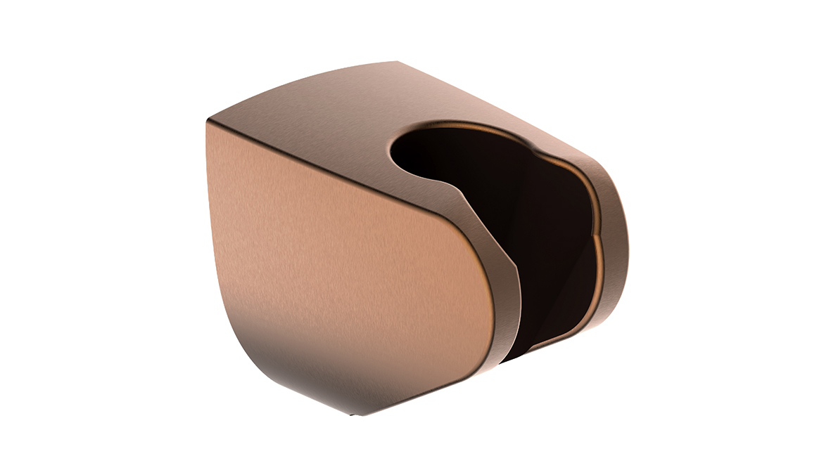 Productfoto UniMatch wandhanddouchehouder kunststof geborsteld brons koper PVD 293878