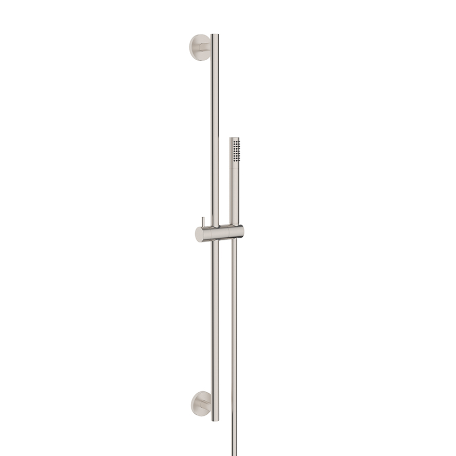 Productfoto UniMatch glijstangset compleet met staafhanddouche 1 stand geborsteld staal 293894