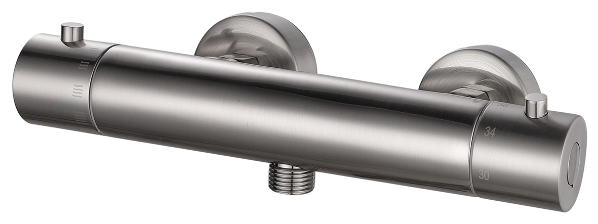 Productfoto Rio thermostatische douchemengkraan 12 cm geborsteld staal 293925