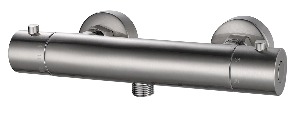 Productfoto Rio thermostatische douchemengkraan 15 cm geborsteld staal 293926