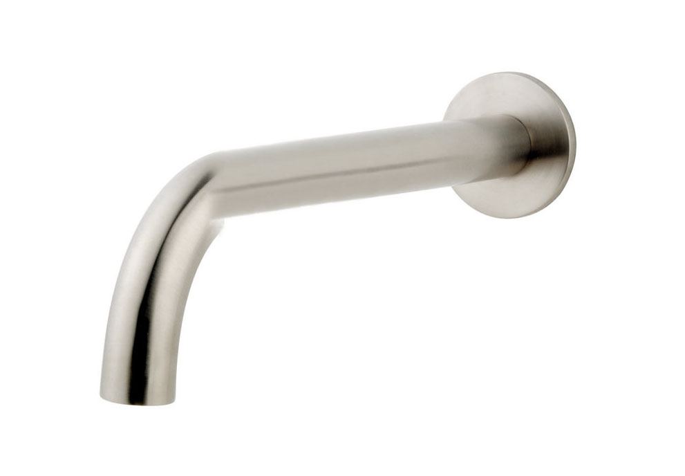 Productfoto Caral baduitloop rond 25 cm 1/2'' geborsteld staal PVD 293947