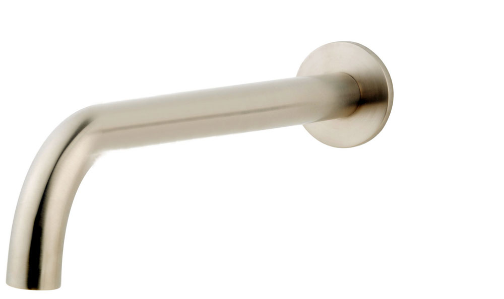 Productfoto Caral baduitloop rond 30 cm 1/2'' geborsteld staal PVD 293948