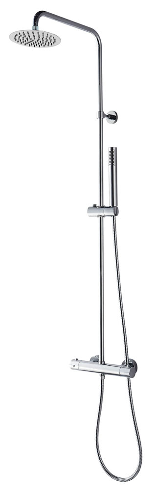 Productfoto Caralda Eco thermostatische regendoucheset opbouw chroom 293957