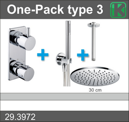 Productfoto one-pack inbouwthermostaatset type 3 CHR (30cm) 293972