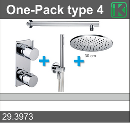 Productfoto one-pack inbouwthermostaatset type 4 CHR (30cm) 293973