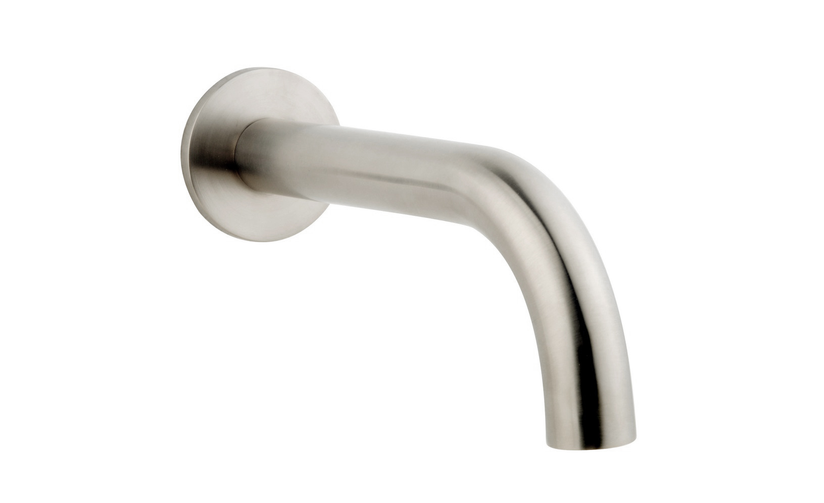 Productfoto Caral baduitloop rond 20 cm 1/2'' geborsteld staal PVD 293994