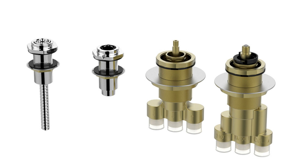 Productfoto Caral inbouwdeel badrandthermostaat 4-gats 293998