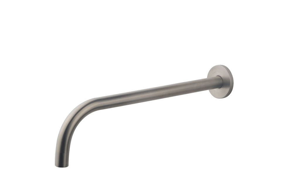 Productfoto Slim 18mm uitloop rond 30cm 1/2" geborsteld staal PVD 294037