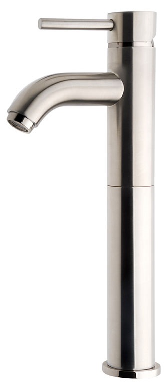 Productfoto Cimara wastafelkraan hoog geborsteld staal PVD 294105