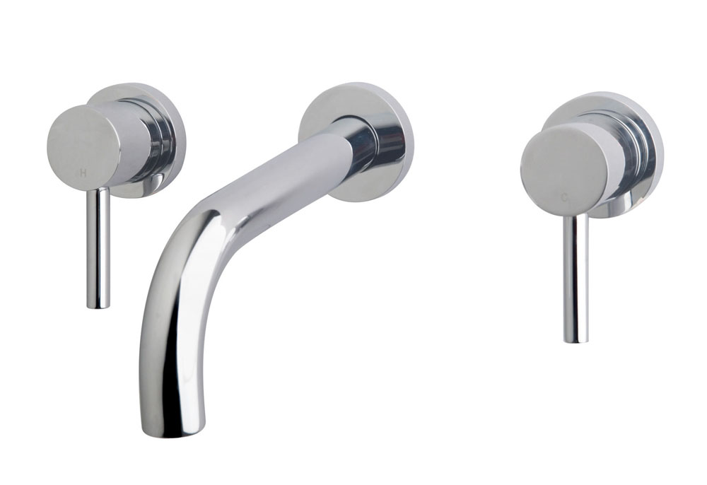 Productfoto Caral wastafelmengkraan 2-knops inbouw chroom 294115