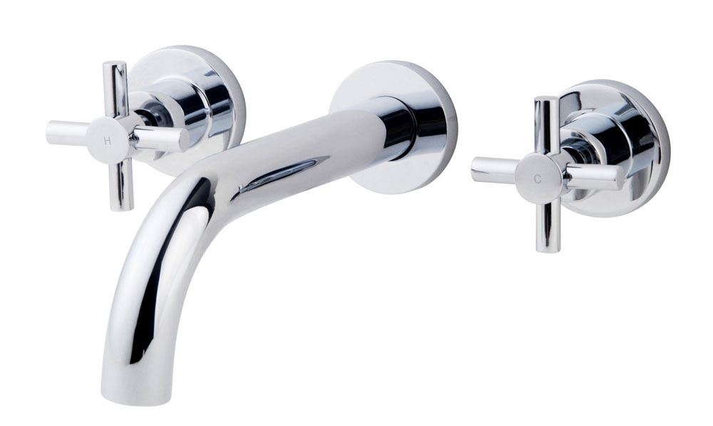 Productfoto Cross wastafelkraan inbouw compleet chroom 294116
