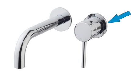 Productfoto Caral rozet kraangedeelte eenhendel wastafelkraan 65 mm chroom 294118