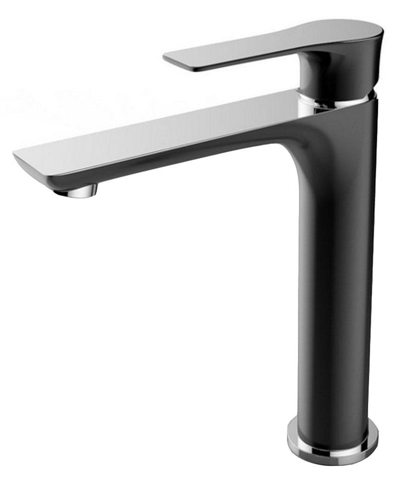 Productfoto Casma eenhendel wastafelmengkraan hoog zwart/chroom 294272