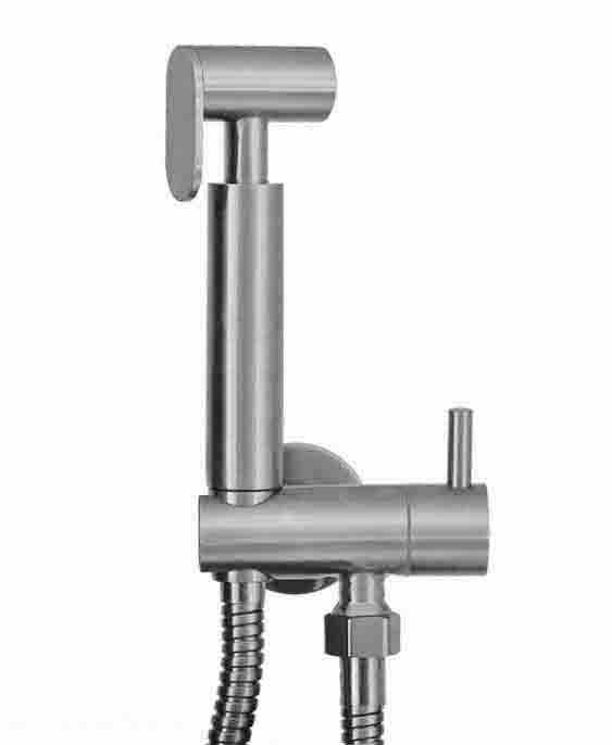 Productfoto 304 Tivaro bidetset met handdouche en doucheslang geborsteld RVS 294310