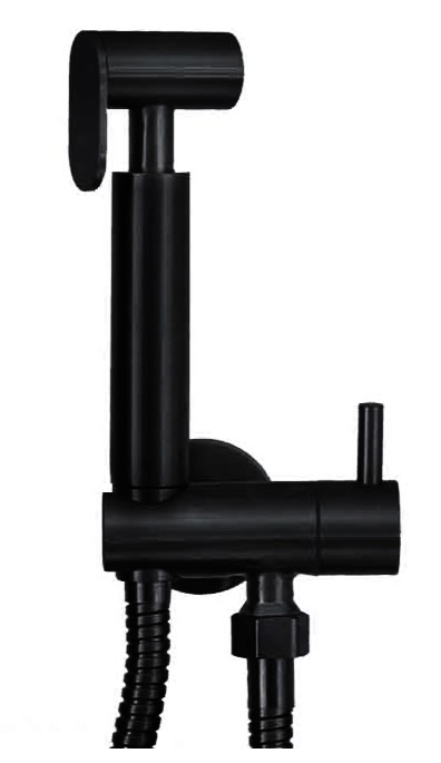 Productfoto Tivaro bidetset met handdouche en doucheslang mat zwart 294311