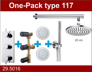 Productfoto one-pack inbouwthermostaatset type 117 CHR 295016