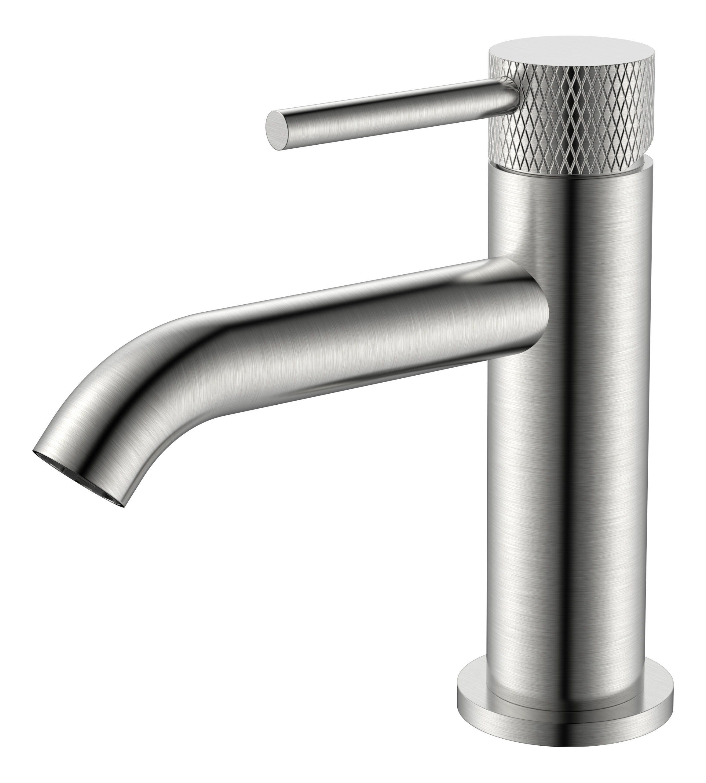 Productfoto Ribbd fonteinkraan 1/2" geborsteld staal PVD 295371