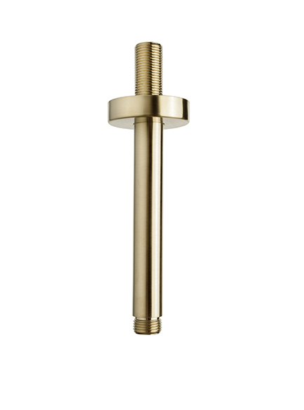 Productfoto UniMatch douchearm met plafondbevestiging 15 cm geborsteld messing PVD 295860