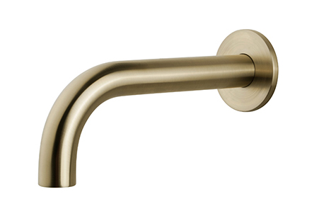 Productfoto Caral baduitloop rond 25 cm 1/2'' geborsteld messing PVD 295945