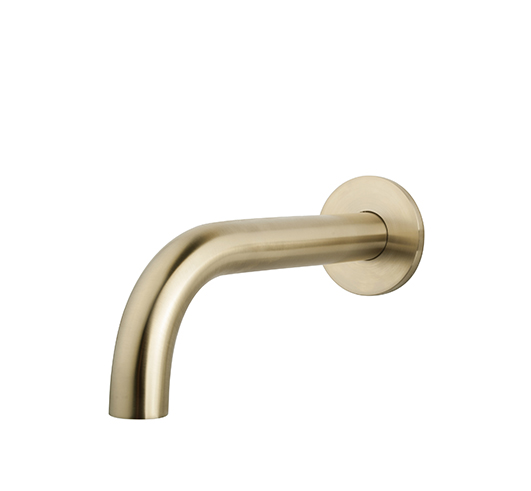 Productfoto Caral baduitloop rond 20 cm 1/2'' geborsteld messing PVD 295984