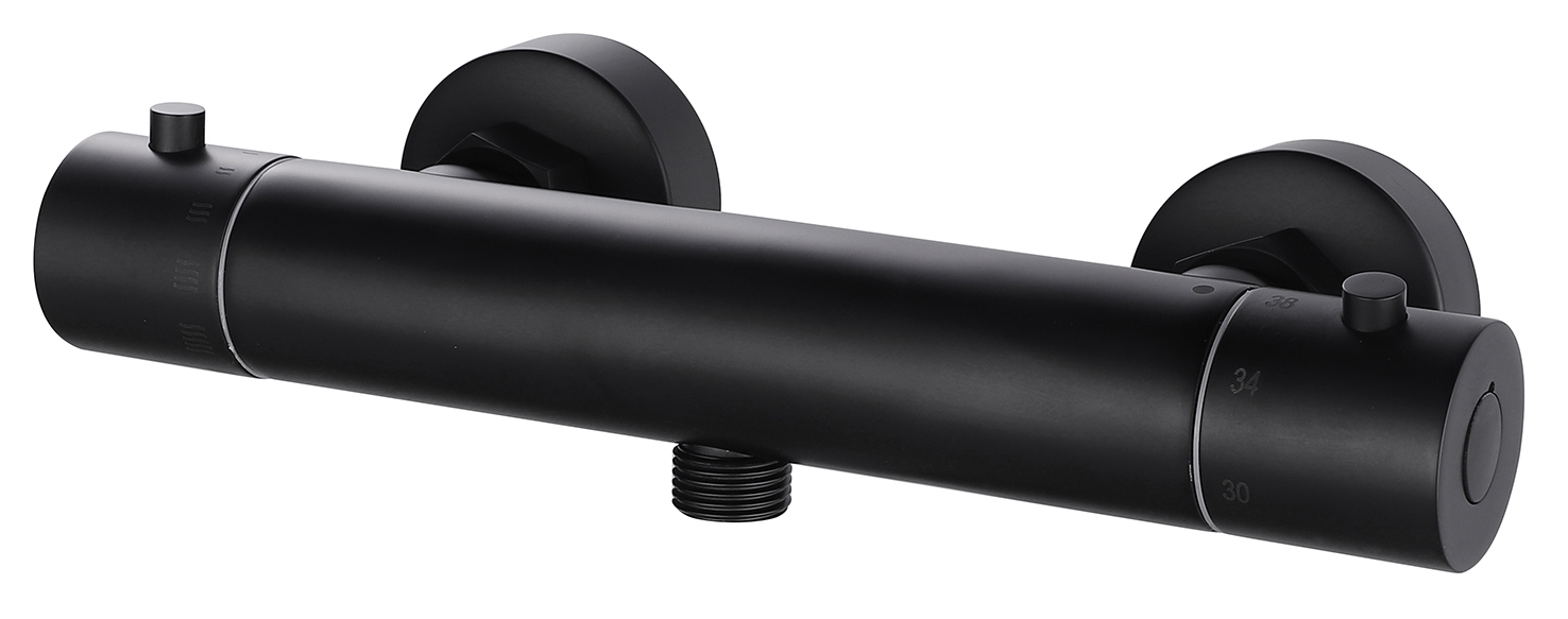 Productfoto Rio thermostatische douchemengkraan 15 cm mat zwart 296128