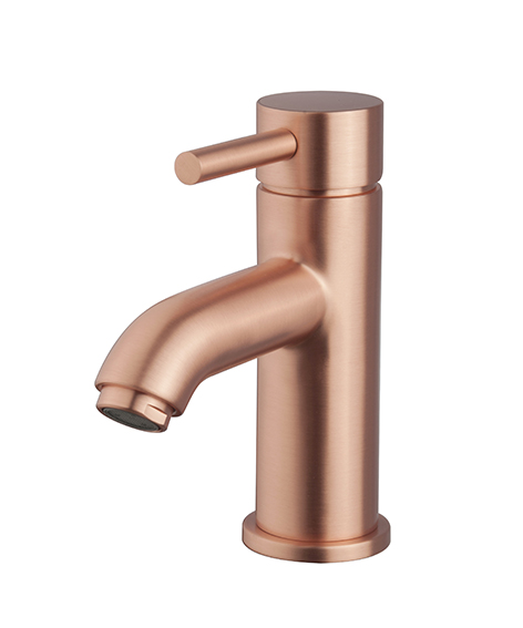 Productfoto Caral Cadans wastafelkraan laag geborsteld koper 296202