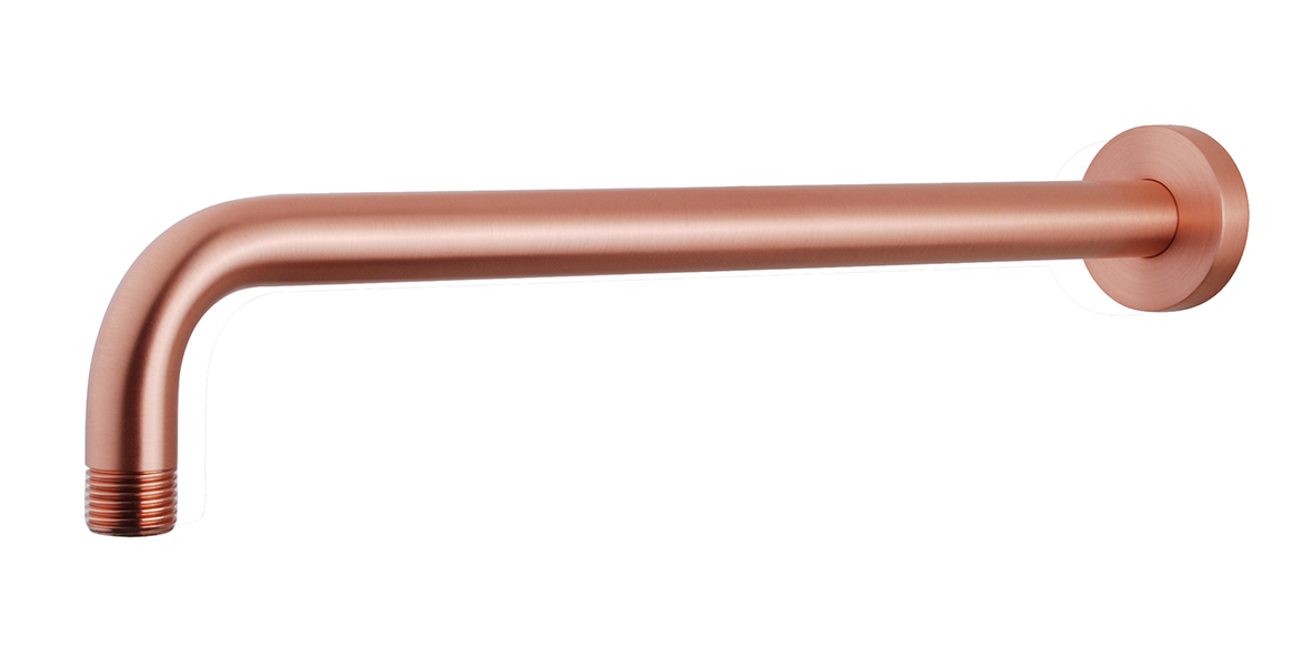 Productfoto UniMatch douchearm met muurbevestiging 45 cm geborsteld koper 296881