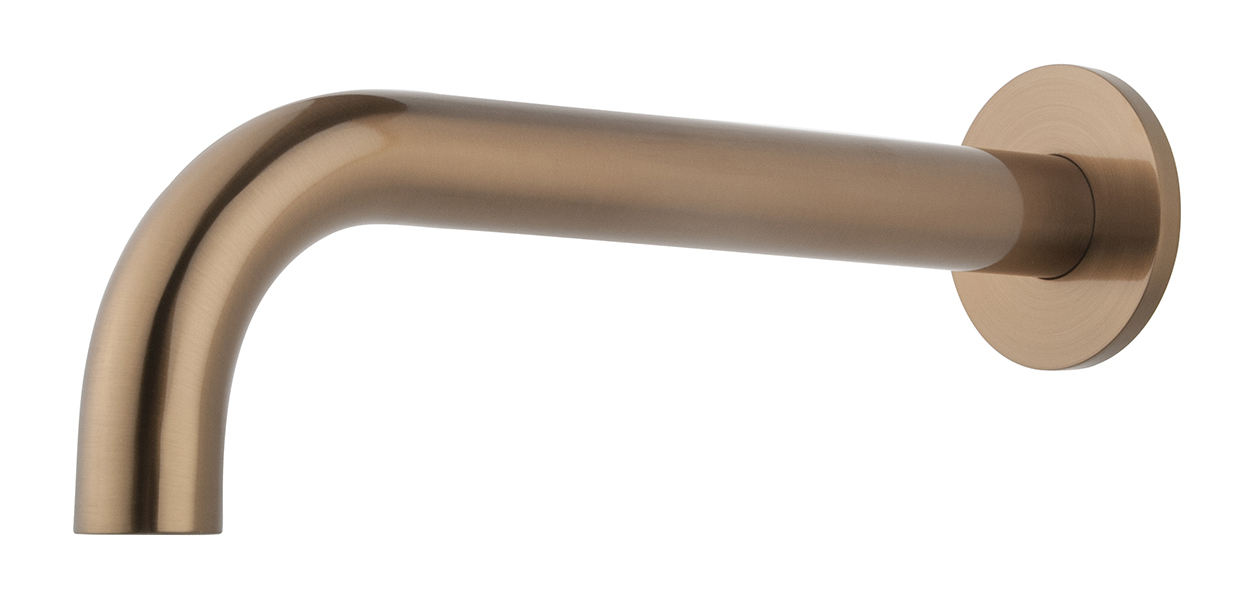 Productfoto Caral baduitloop rond 25 cm 1/2'' geborsteld brons koper PVD 296935