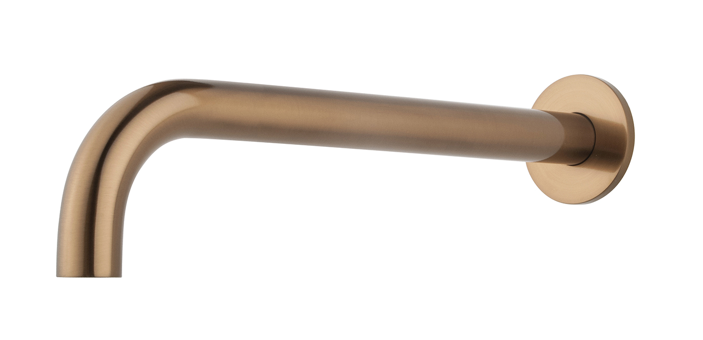 Productfoto Caral baduitloop rond 30 cm 1/2'' geborsteld brons koper PVD 296936