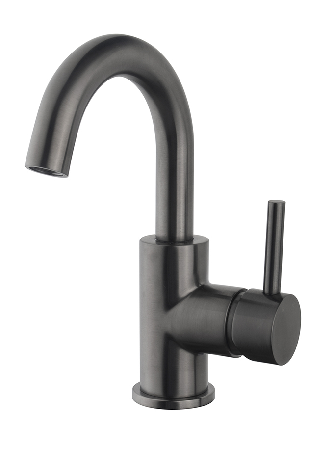 Productfoto Caral wastafelkraan met draaibare uitloop gunmetal PVD 297114