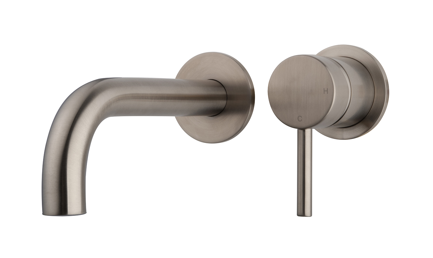 Productfoto Caral afbouwdeel eenhendel wastafelkraan met coldstart geborsteld staal PVD 297155