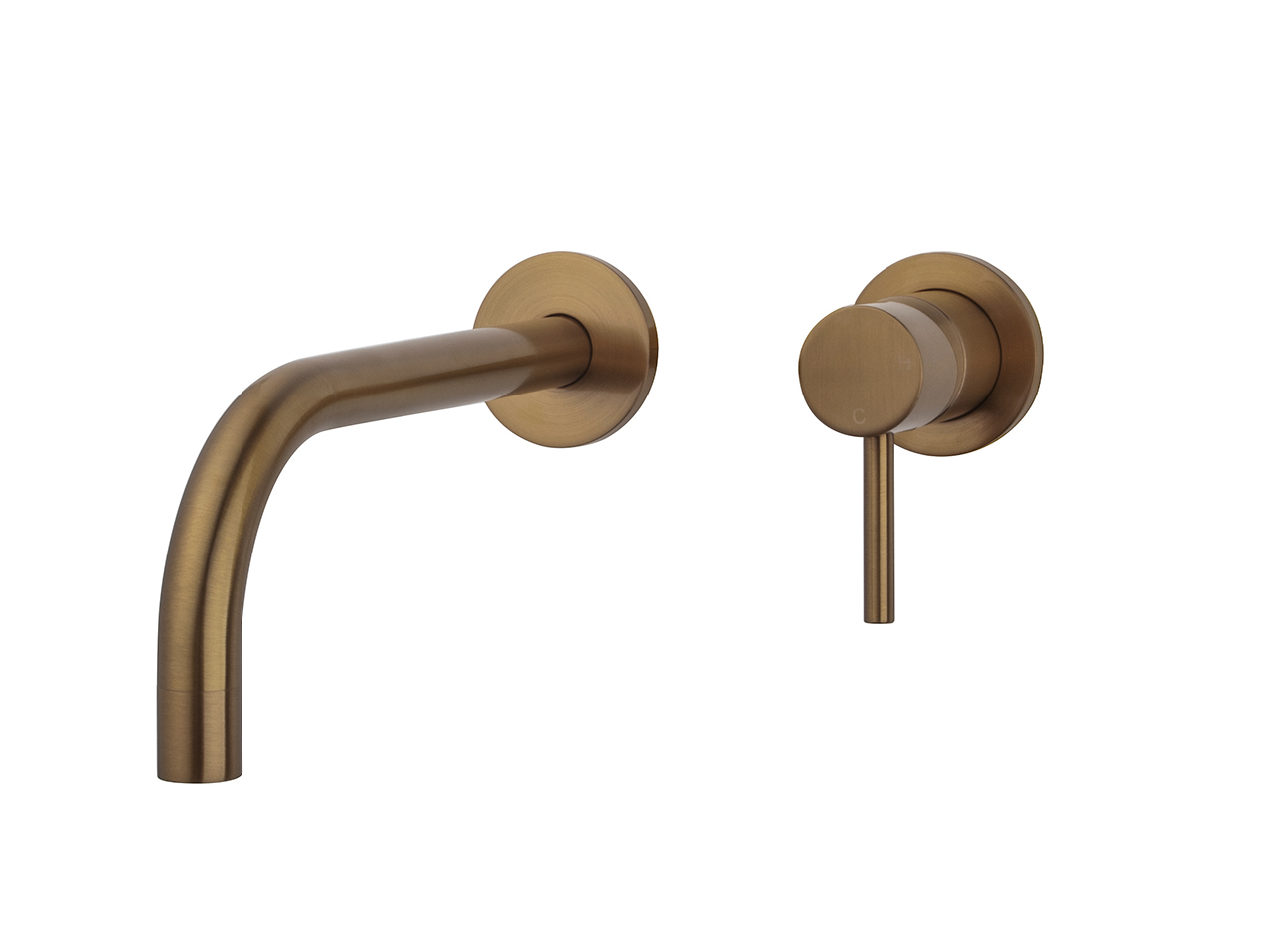 Productfoto Caral Slim afbouwdeel eenhendel wastafelkraan met coldstart geborsteld brons koper PVD 297162