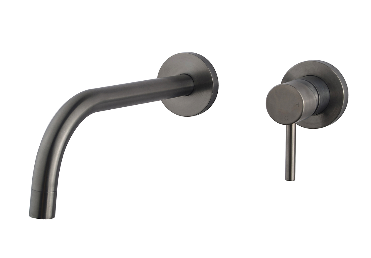 Productfoto Caral Slim afbouwdeel eenhendel wastafelkraan met coldstart gunmetal PVD 297165