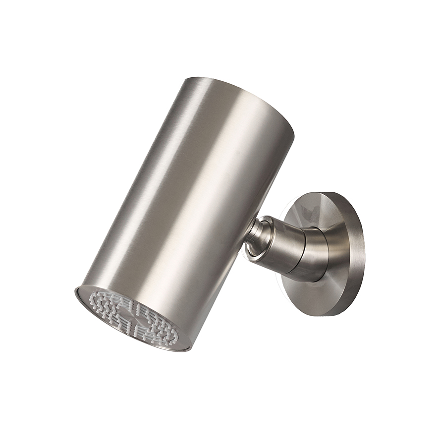 Productfoto UniMatch Beam hoofddouche rond 1 stand met muurbevestiging geborsteld staal PVD 297822