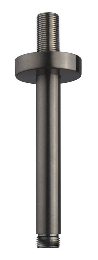Productfoto UniMatch douchearm met plafondbevestiging 15 cm gunmetal PVD 297860
