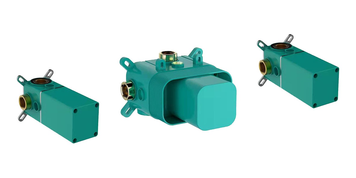 Productfoto Dreams inbouwdeel thermostatische douchekraan met 2 stopkranen 298004