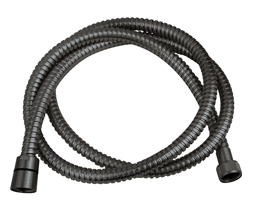 Productfoto UniMatch doucheslang metaal 150 cm gunmetal PVD 303553