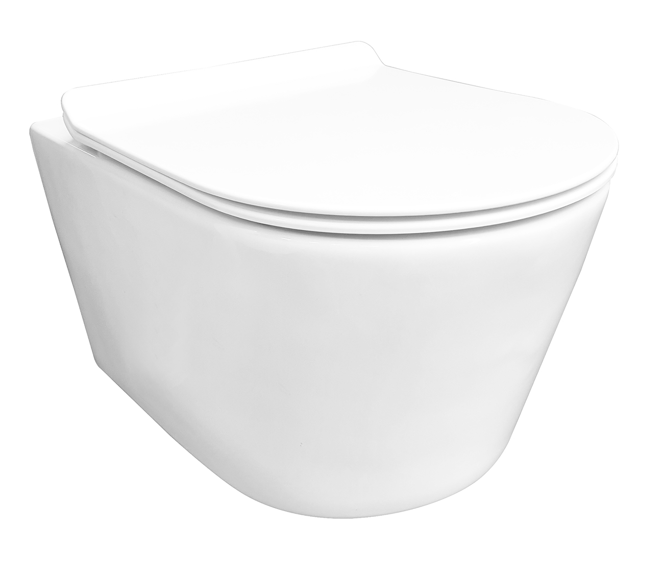 Productfoto Sity wandcloset rimless met toiletzitting softclose en quick release glans wit 322512