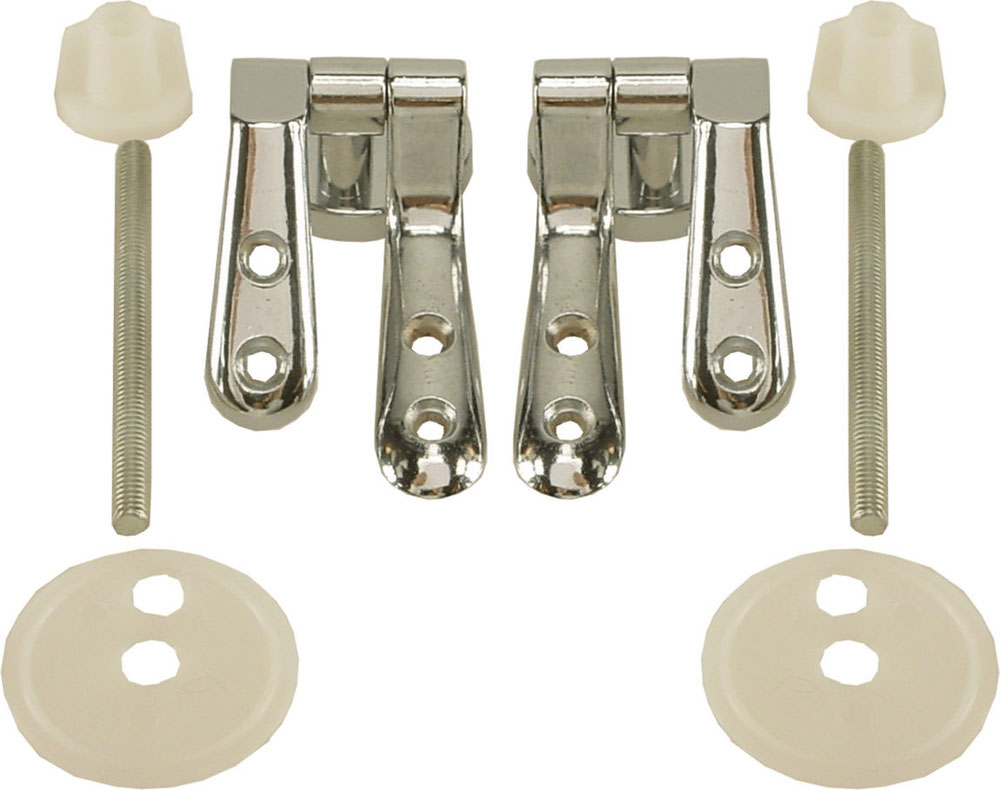 Productfoto bevestigingset WC zitting hout chroom 323297
