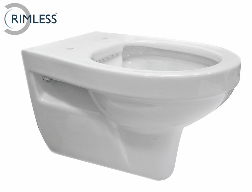 Productfoto Trevi wandcloset rimless glans wit 323446