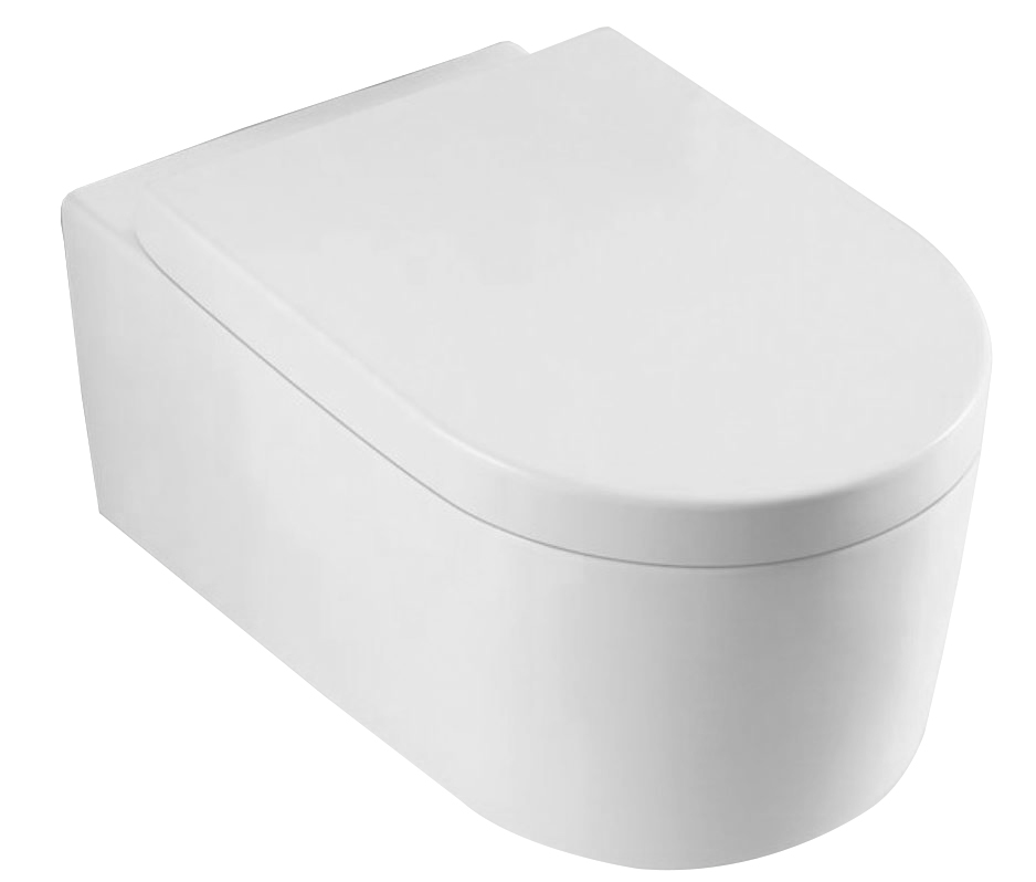 Productfoto Arco wandcloset met Arco toiletzitting softclose en quick release glans wit 323455